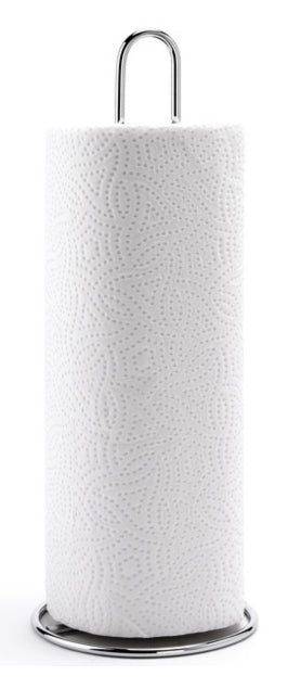 MSV Küchenrollenhalter Chromstahl, 12 × 12 × 31,5 cm, silber
