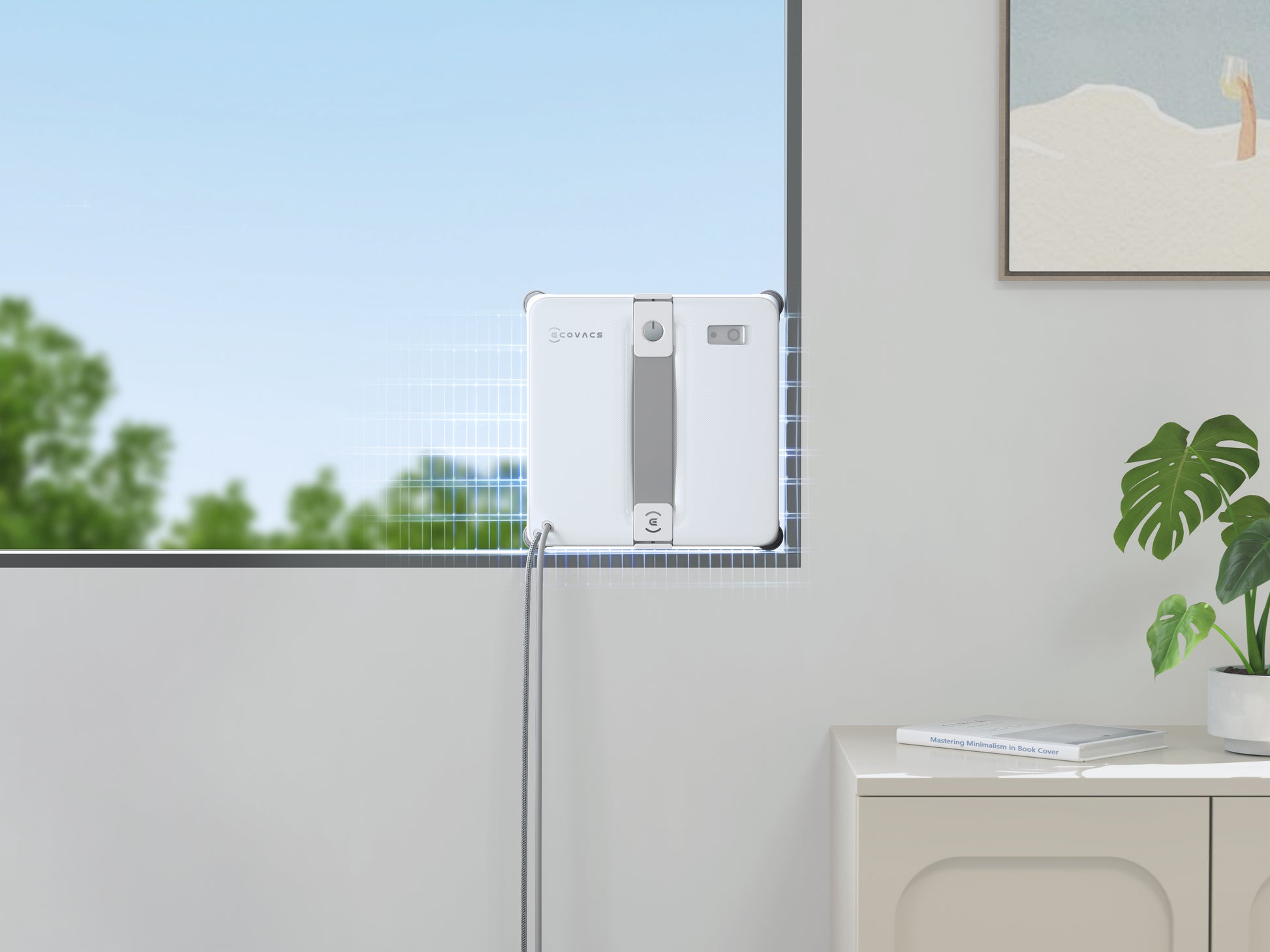 Ecovacs Fensterreiniger WINBOT MINI 2 – 0,23 l – weiss/grau – Akku – 21,5 × 21,5 × 5,5 cm