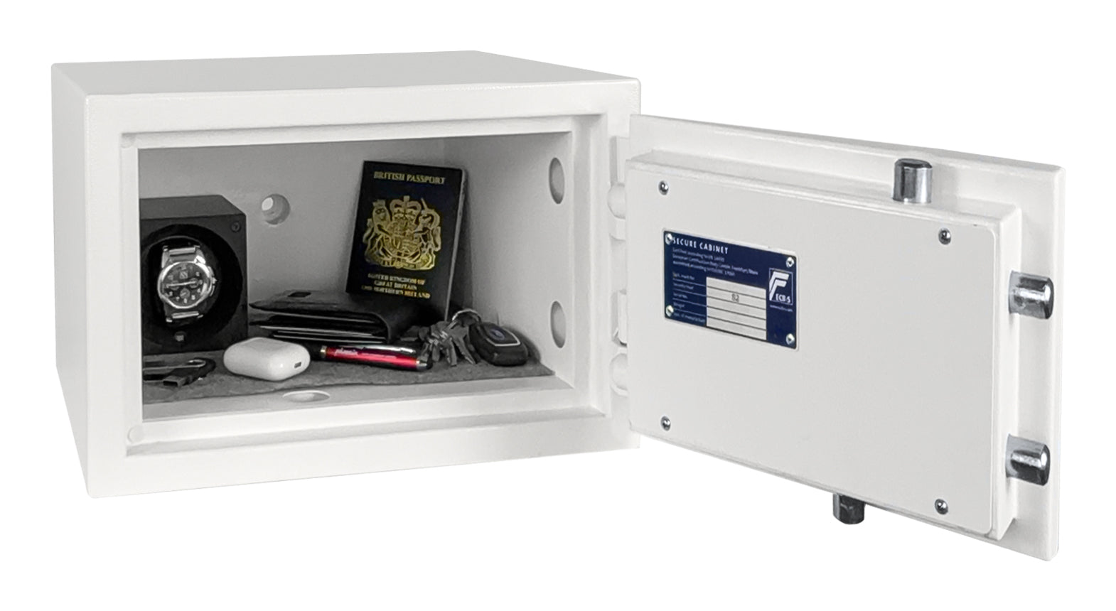 Phoenix Safe Co. Phoenix Tresor SS1451K – Schlüsselschloss – 370 × 310 × 250 mm – Bodenmontage – Weiss