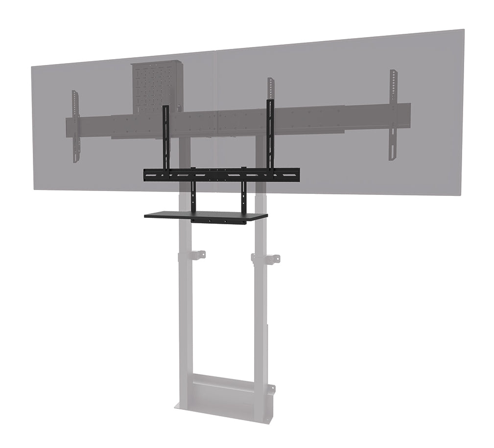 Neomounts AV40-500BL – Medienbox für Displays 43,0–109,8", VESA 200×200–800×600 mm, Traglast 5,5 kg, Schwarz