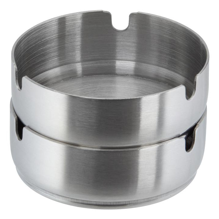 APS-Germany APS Aschenbecher Rund – Silber – Ø 8 cm × 3 cm – Edelstahl