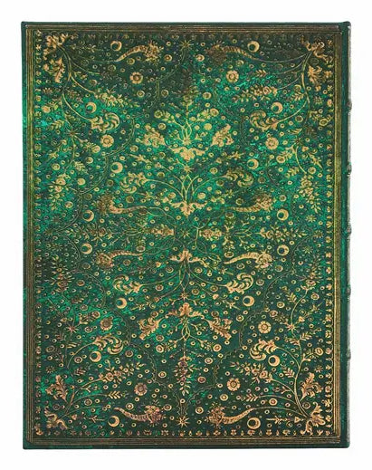 Paperblanks Notizbuch, 175 × 230 mm, liniert, Hardcover, 144 Seiten, 120 g/m² – smaragdgrün