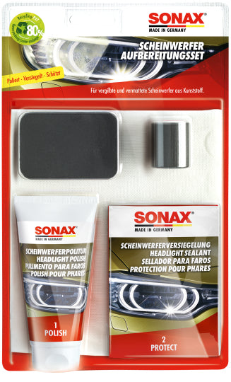 Sonax Scheinwerfer-Aufbereitungs-Set – für Kunststoff