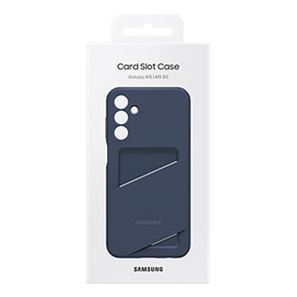 Samsung Backcover – für Samsung Galaxy A15 5G, Schwarz/Blau, mit Kartenfach, kratzresistent