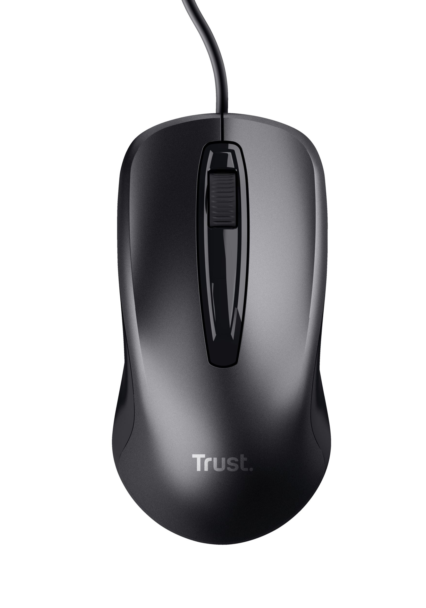 Trust Carve – Maus – Kabelgebunden (USB‑A), 1200 DPI, beidhändig, Schwarz