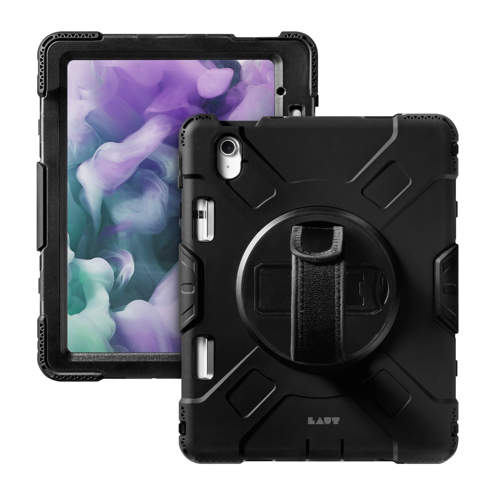 LAUT Shield Enduro Tablet-Hülle für iPad 11" (11. Gen.), iPad 10,9" (10. Gen.) – Schwarz
