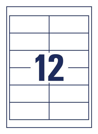 AVERY Zweckform – Etiketten A4 97 × 42 mm – weiss – permanent haftend – Laser/Inkjet – 65 Blätter (780 Stk.)