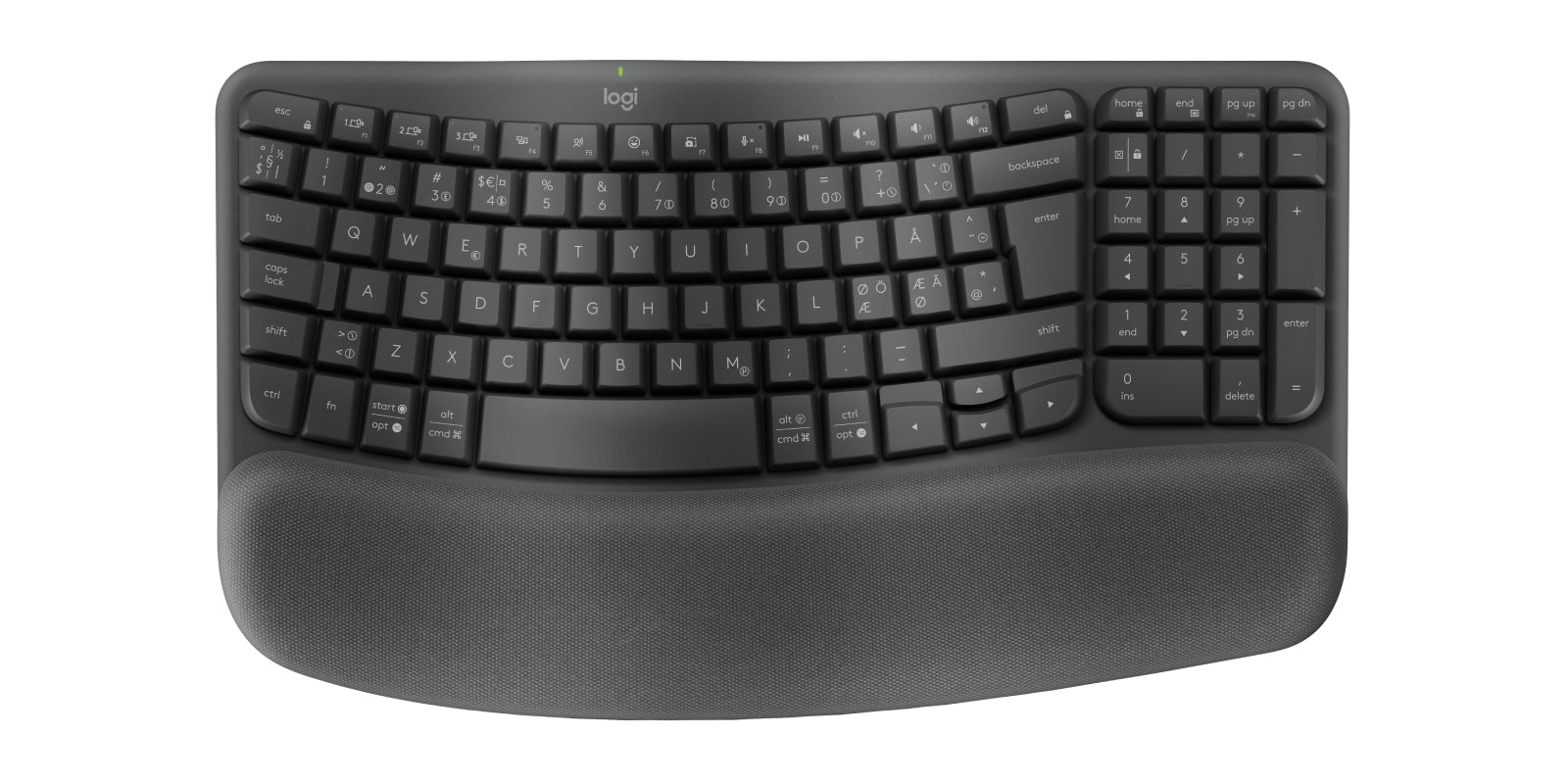 Logitech Wave Keys for Business – Tastatur, kabellos (Bluetooth/2,4 GHz), Nordic-Layout (Nordic)