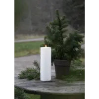Star Trading Dekorative Aussenleuchte – 32,5 cm, 0,11 W, Warmweiss, IP44, Batteriebetrieb, Timer, Weiss