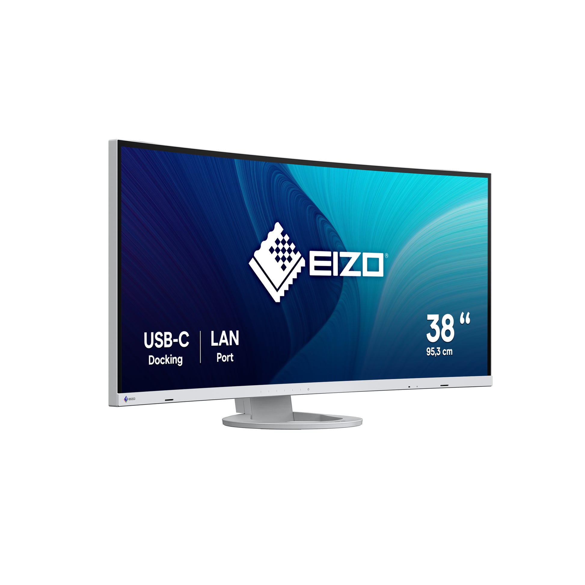 EIZO FlexScan EV3895-WT – Monitor, 37,5", 3840 × 1600, IPS, 60 Hz, 300 cd/m², VESA 100 × 100, Weiss