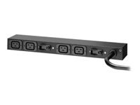 APC AP6032A PDU 7,7 kVA/7680 W – 0U/1U, einphasig – C19×4, Eingang IEC 60309 – 3,7 m Kabel – schwarz