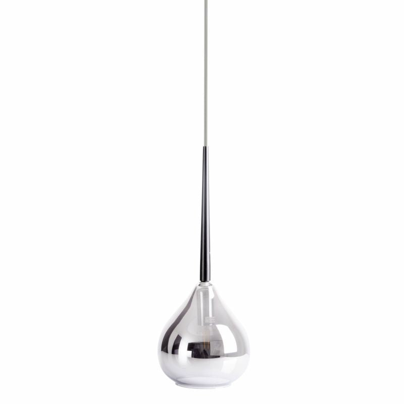 Näve Pendelleuchte Vaso – Ø 16 × 17 cm, 40 W, silber, Glas/Metall