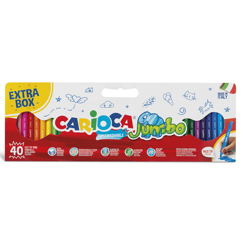 Carioca Filzstift – 6 mm, auswaschbar, 40 Farben