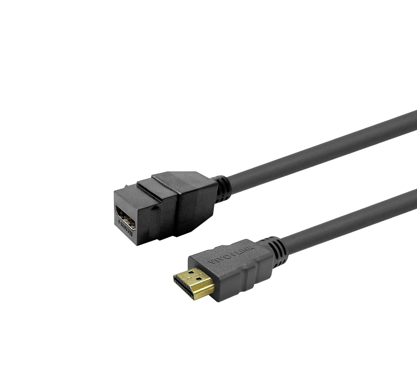 Vivolink PROKEYHDMIFM5B Keystone-Adapter HDMI Buchse zu HDMI Stecker – Keystone-Modul, Schwarz