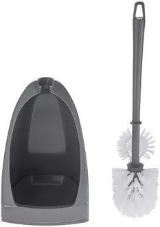 Diaqua WC-Bürstenset – Kunststoff, Grau, mit Randreiniger, H 41 cm