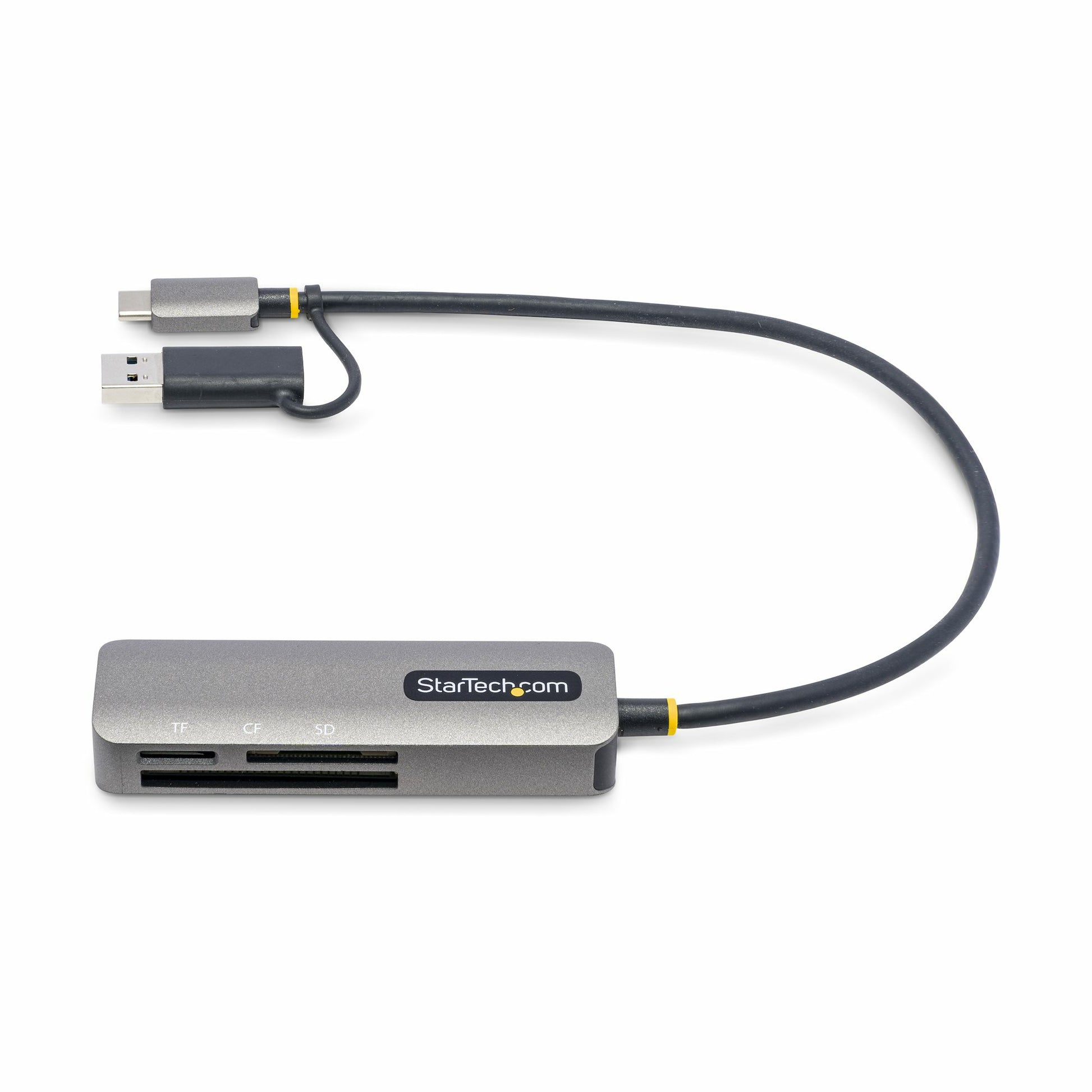 StarTech.com FCREADMICRO3V2 – 3‑Slot USB‑C Kartenleser, USB 3.2 Gen 1, 5 Gbit/s, inkl. USB‑A‑Adapter, Grau