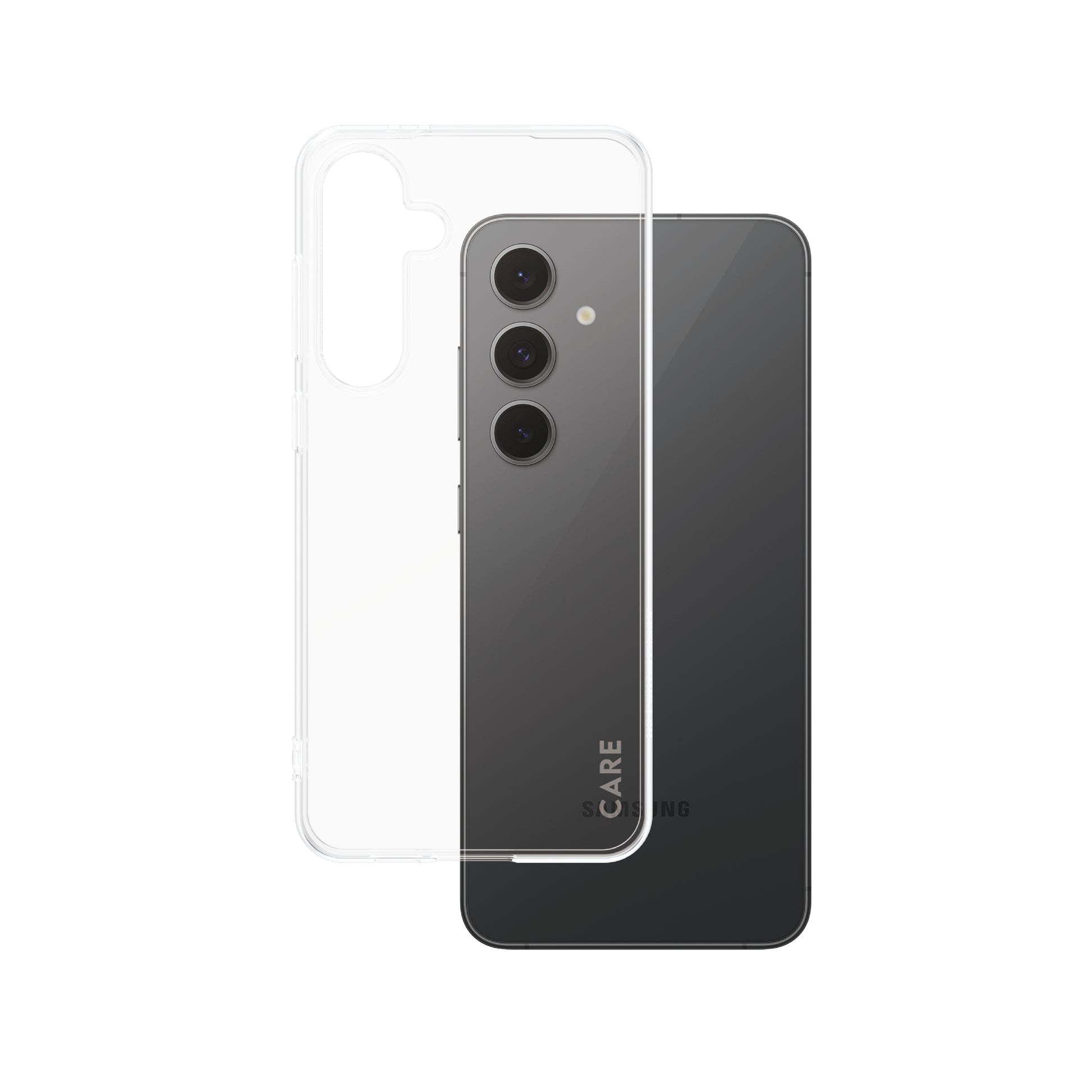 PanzerGlass CARE – Backcover – für Samsung Galaxy S24 FE, Kunststoff, transparent, bis 1,2 m sturzsicher