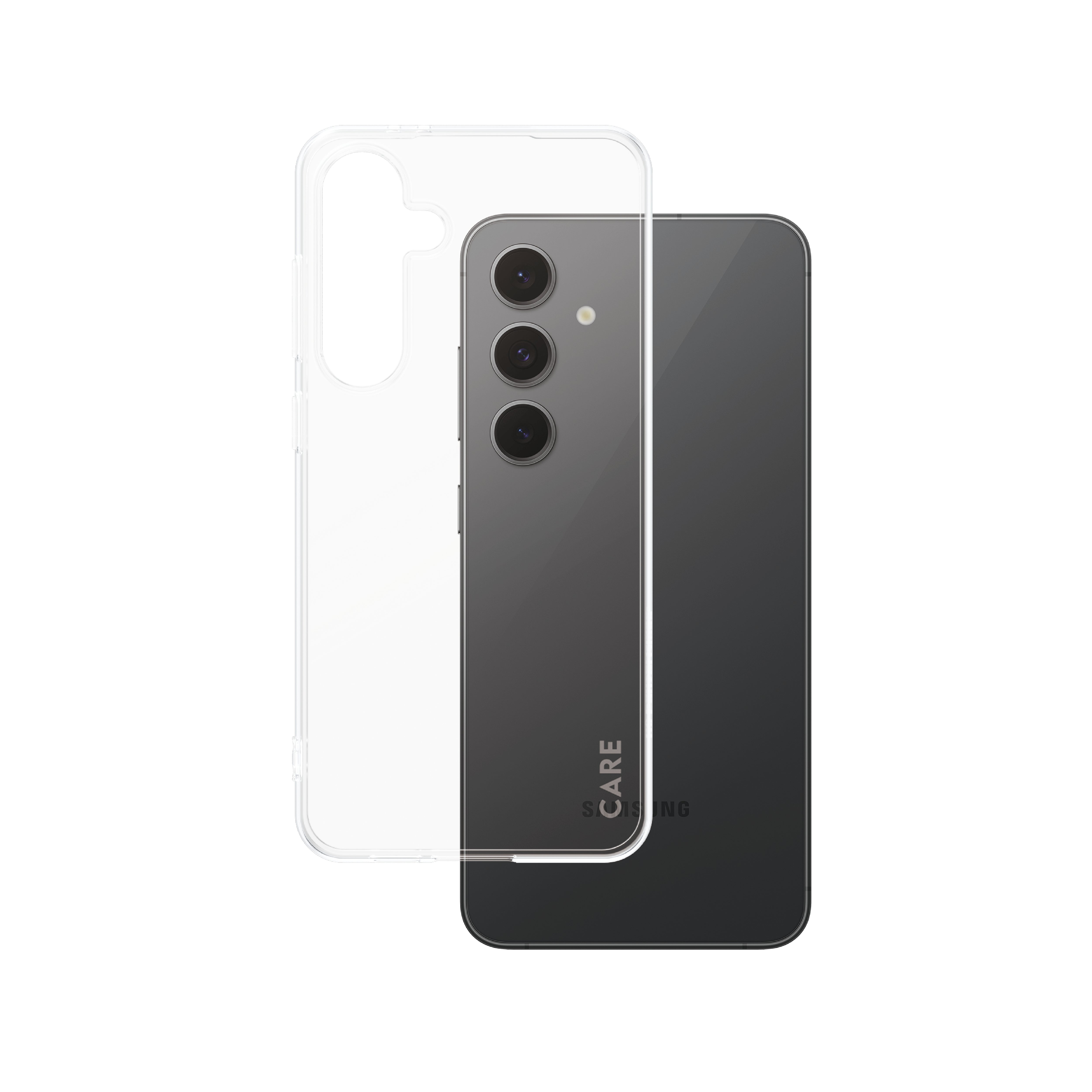 PanzerGlass CARE – Backcover – für Samsung Galaxy S24 FE, Kunststoff, transparent, bis 1,2 m sturzsicher