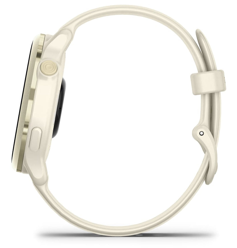 Garmin Vivoactive 6 – Smartwatch – GPS, WLAN, Farbdisplay, Schwimmen, Gold/Weiss, Sportarmband