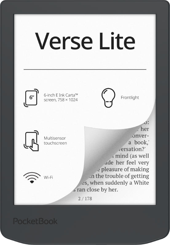 PocketBook Verse Lite Grau – 6" E Ink Carta, 8 GB