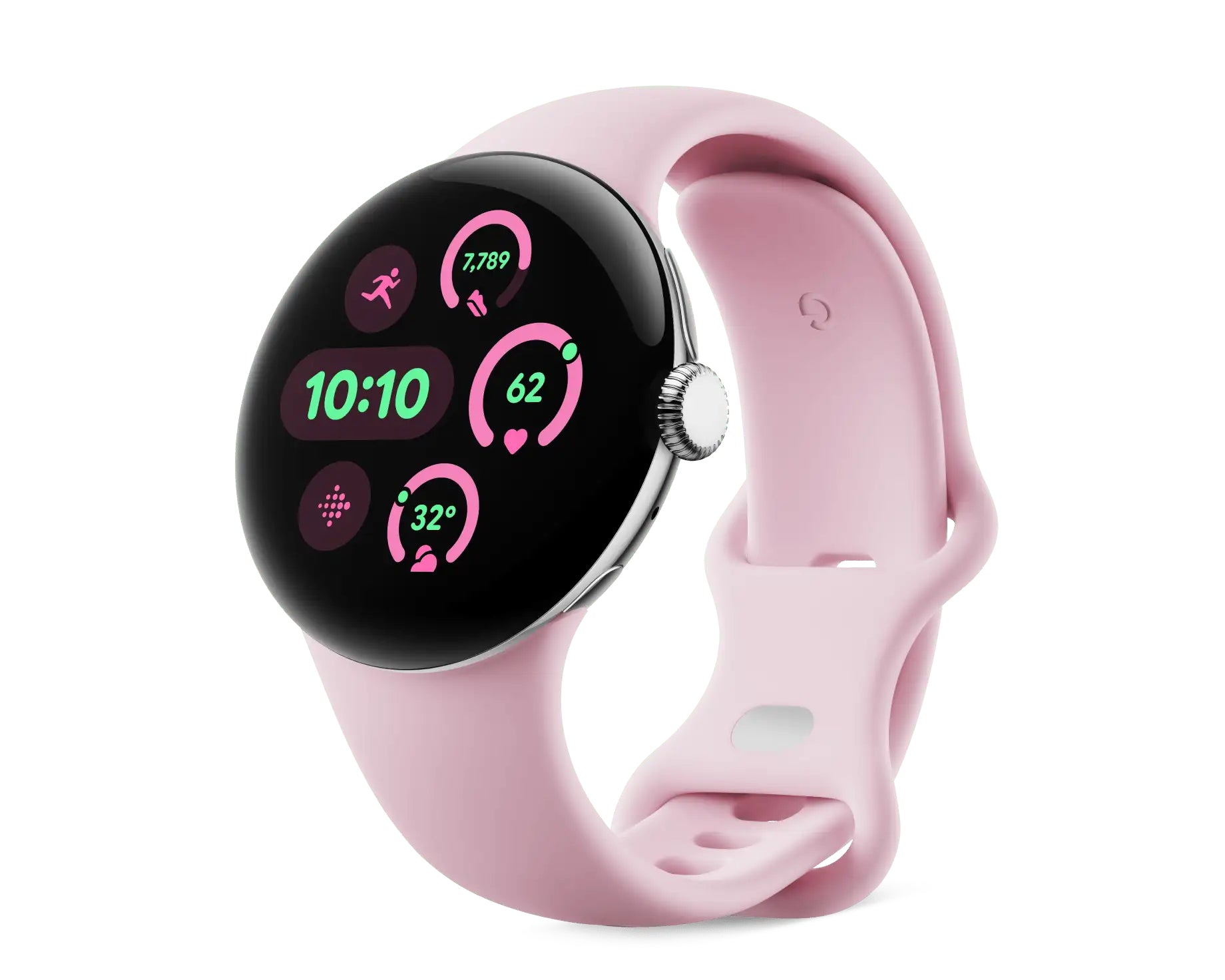 Google Uhrenarmband, Silber, L, für Pixel Watch 3