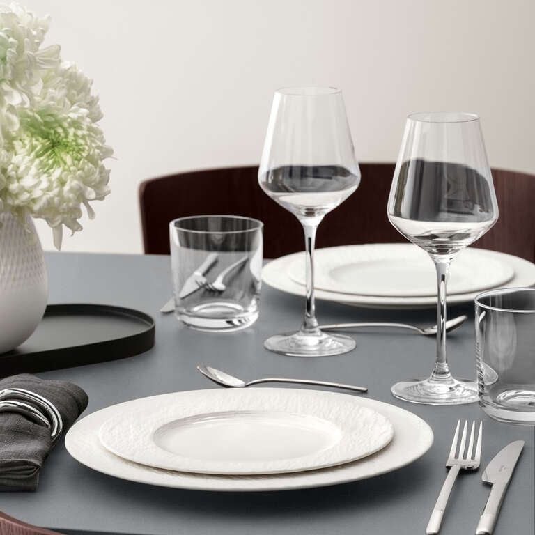Villeroy & Boch Dessertteller – Ø 21,7 cm, H 2,1 cm, Porzellan, Weiss, spülmaschinenfest, mikrowellengeeignet