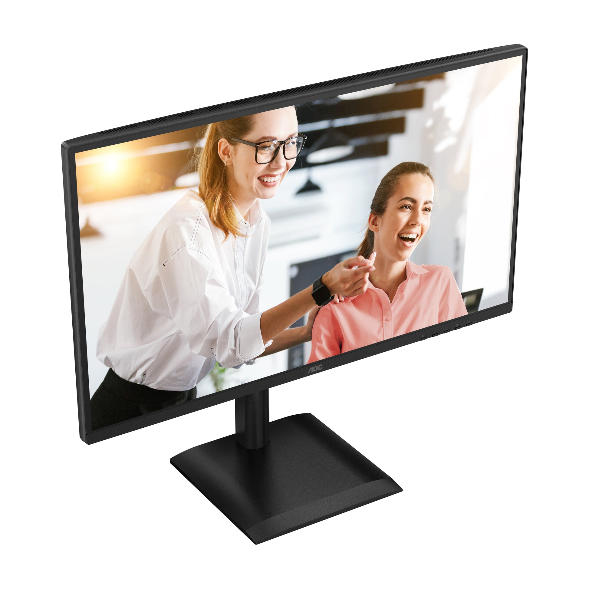 AOC Q27E4CV – Monitor, 27" 2560 × 1440 (WQHD), IPS, 120 Hz, 350 cd/m², USB-C, Lautsprecher, Schwarz