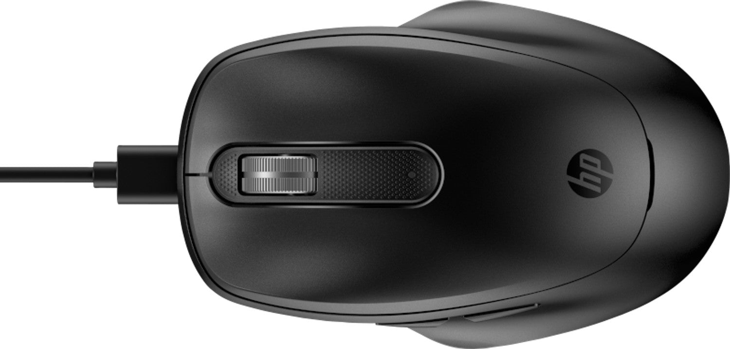 HP 515 Maus – kabellos, Bluetooth + 2,4 GHz, USB-A, 4'000 dpi, 5 Tasten, beidhändig, wiederaufladbar, schwarz