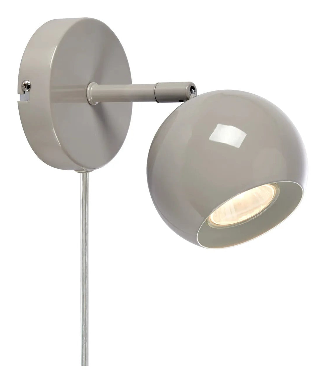 Markslöjd Pop Wandleuchte – Ø 10 × 14 cm, 7 W, exkl. 1× GU10, Ein/Aus-Schalter, Grau