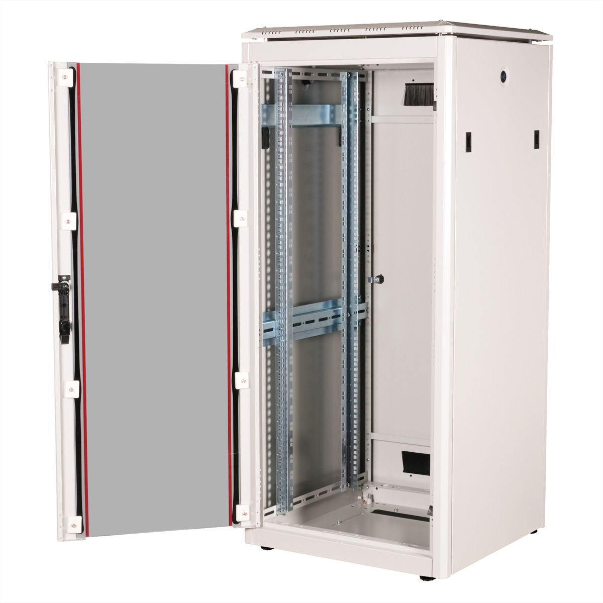 ROLINE Pro – 19" Netzwerkschrank 26U, IP20, abschliessbar, 600 × 600 × 1342 mm, lichtgrau, Stahl