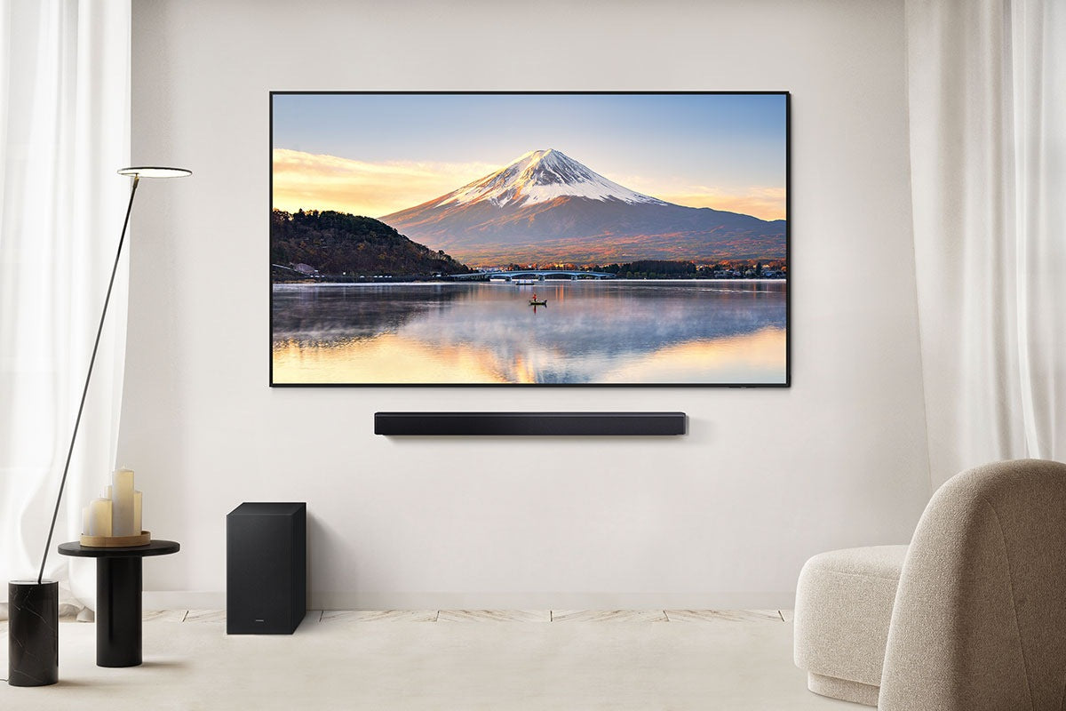 Samsung HW-B460GF – Soundbar – 2.1, DTS Virtual:X, mit kabellosem Subwoofer – Schwarz