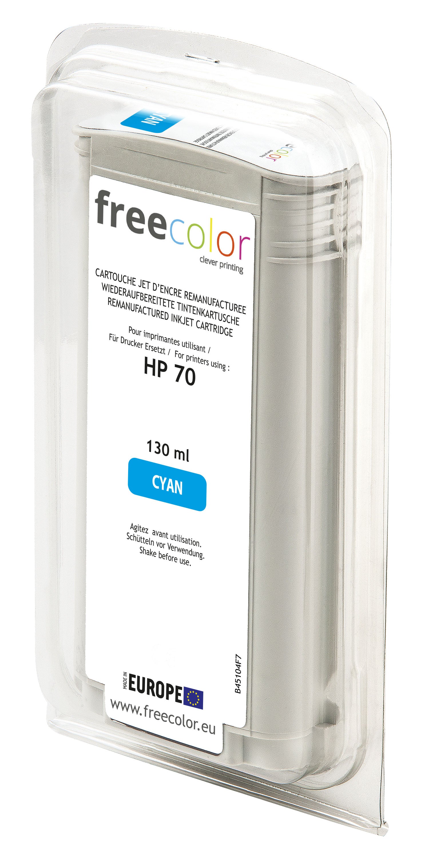 Freecolor Tintenpatrone Cyan, 130 ml, Kompatibel