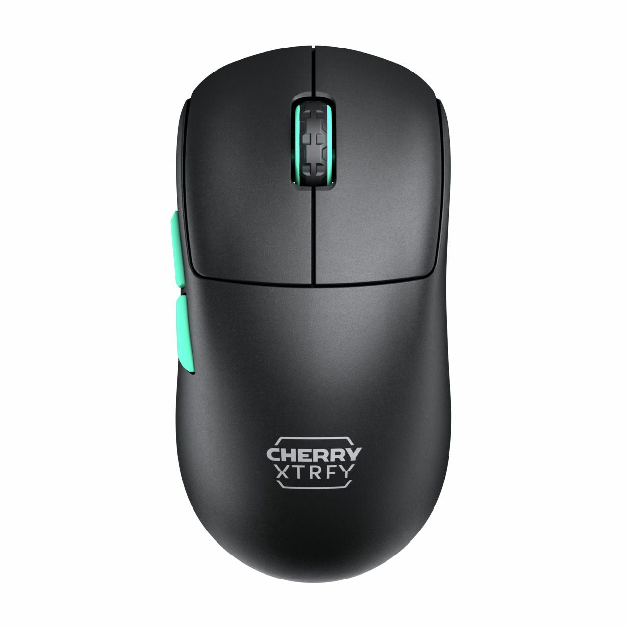 CHERRY XTRFY M68 – Gaming-Maus – Kabellos (2,4 GHz), 26000 DPI, Schwarz, Türkis
