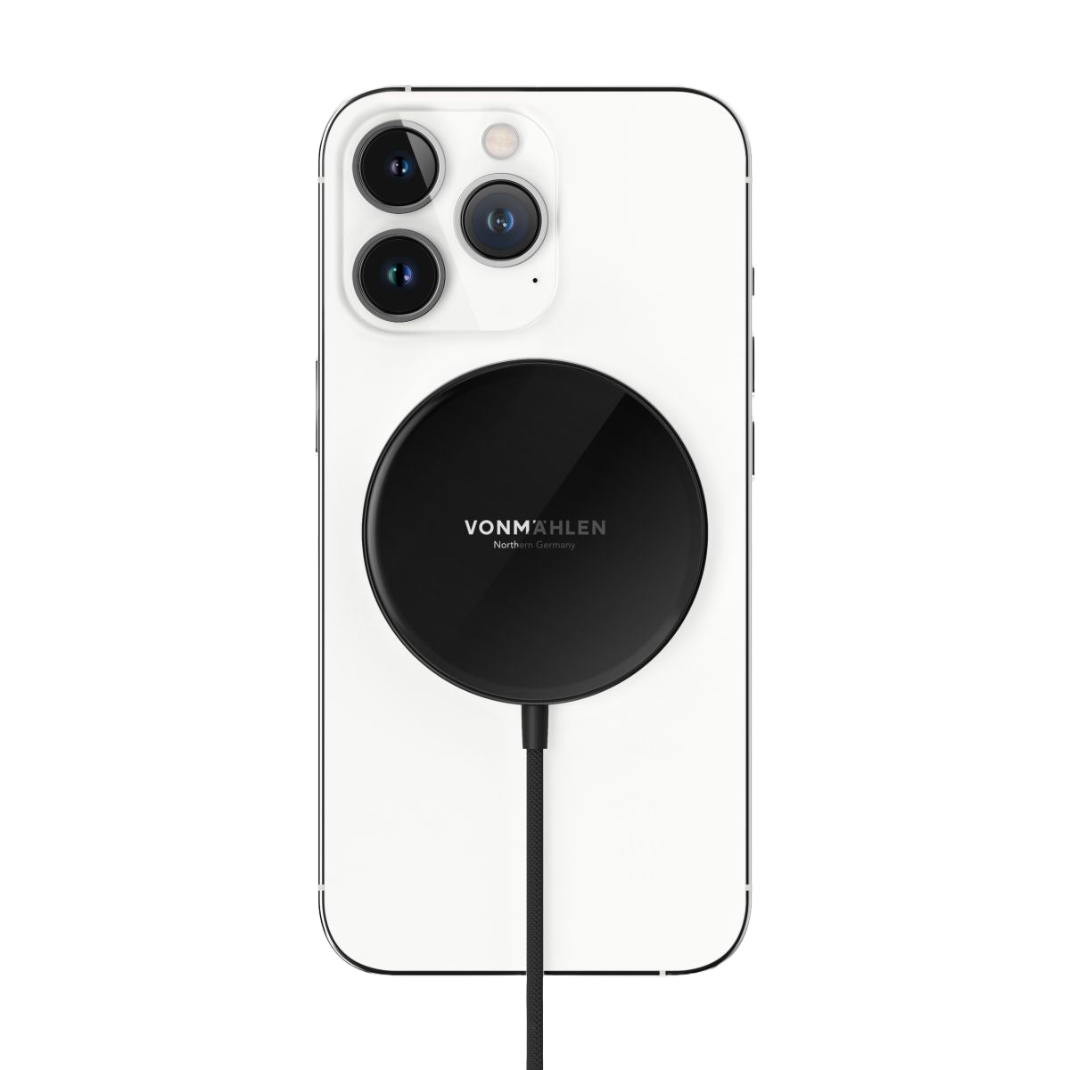 Vonmählen Aura Mini Ladegerät – 15 W, 1× USB-C, Qi, mit Kabel (1,5 m) – für iPhone ab Reihe 12