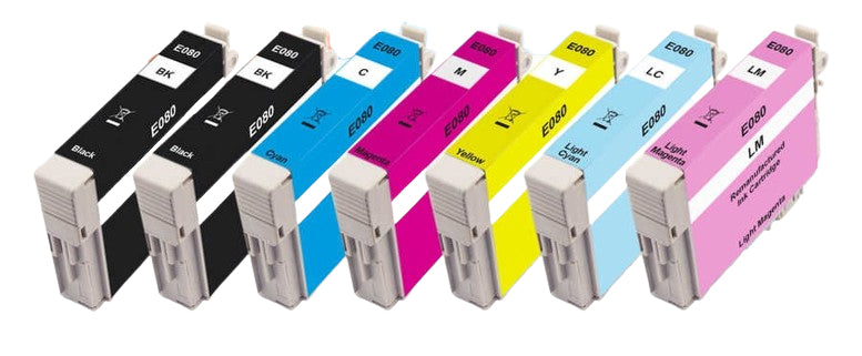 Peach Tintenpatronen-Multipack T0708, 7×8,1 ml, kompatibel – für Epson Stylus Photo P 50, PX 650, PX 660 und andere