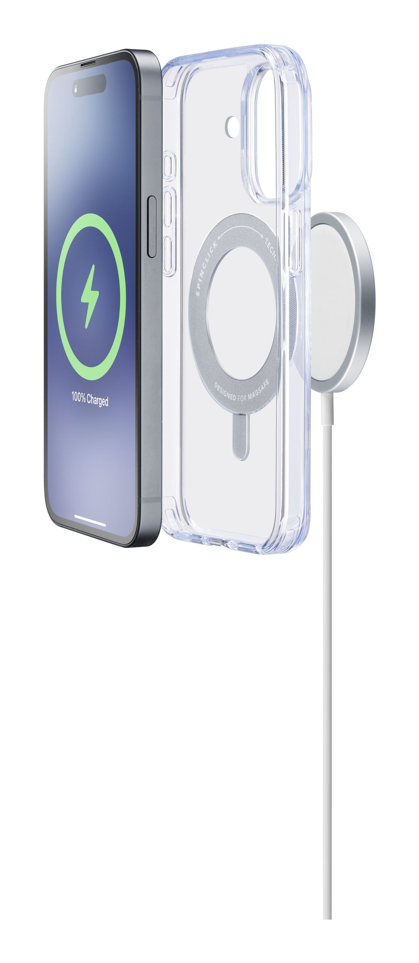Cellularline Backcover – für Apple iPhone 16 – transparent – MagSafe-kompatibel