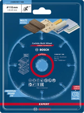 Bosch Trennscheibe, Carbide Multi Wheel, EXPERT, 115 mm, blau