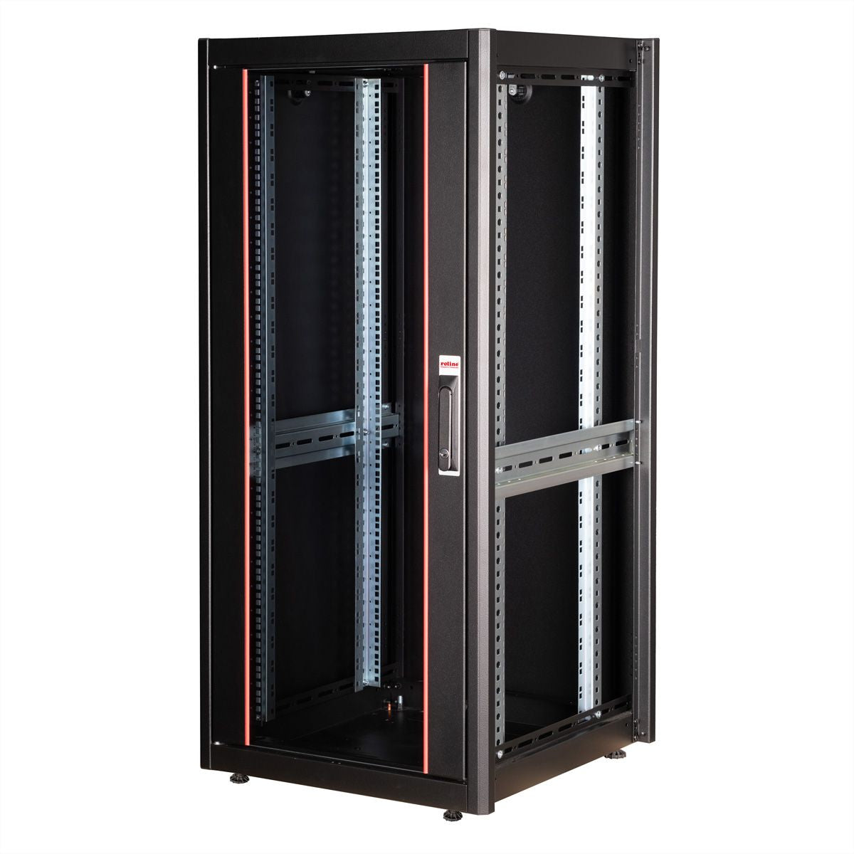 ROLINE Basic – 19" Netzwerkschrank 26U, IP20, 600 × 800 × 1300 mm, schwarz, Stahl