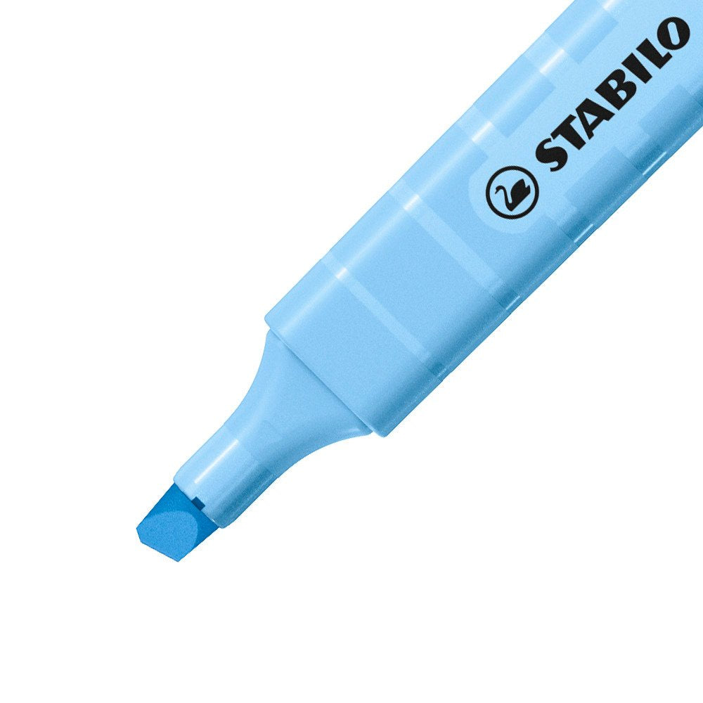 STABILO swing cool Textmarker Set 8 Pastellfarben – Keilspitze, 1–4 mm