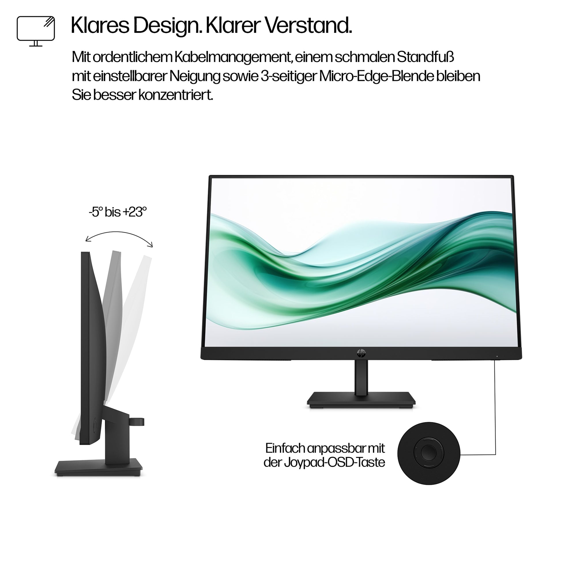 HP Monitor, 23,8" 1920 × 1080 (Full HD)