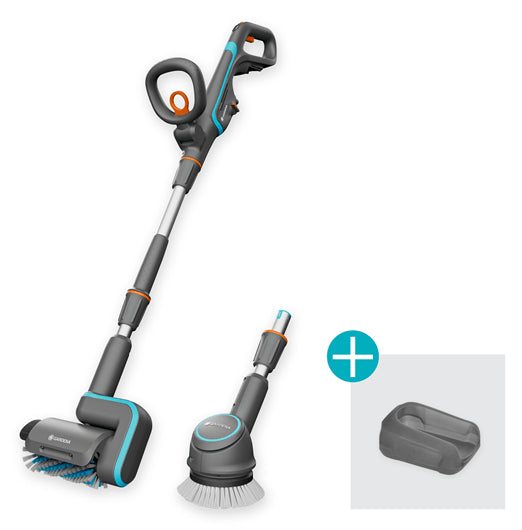 Gardena Reinigungsgerät AquaBrush – 18 V – grün, grau, orange – 16,3 × 136,4 cm