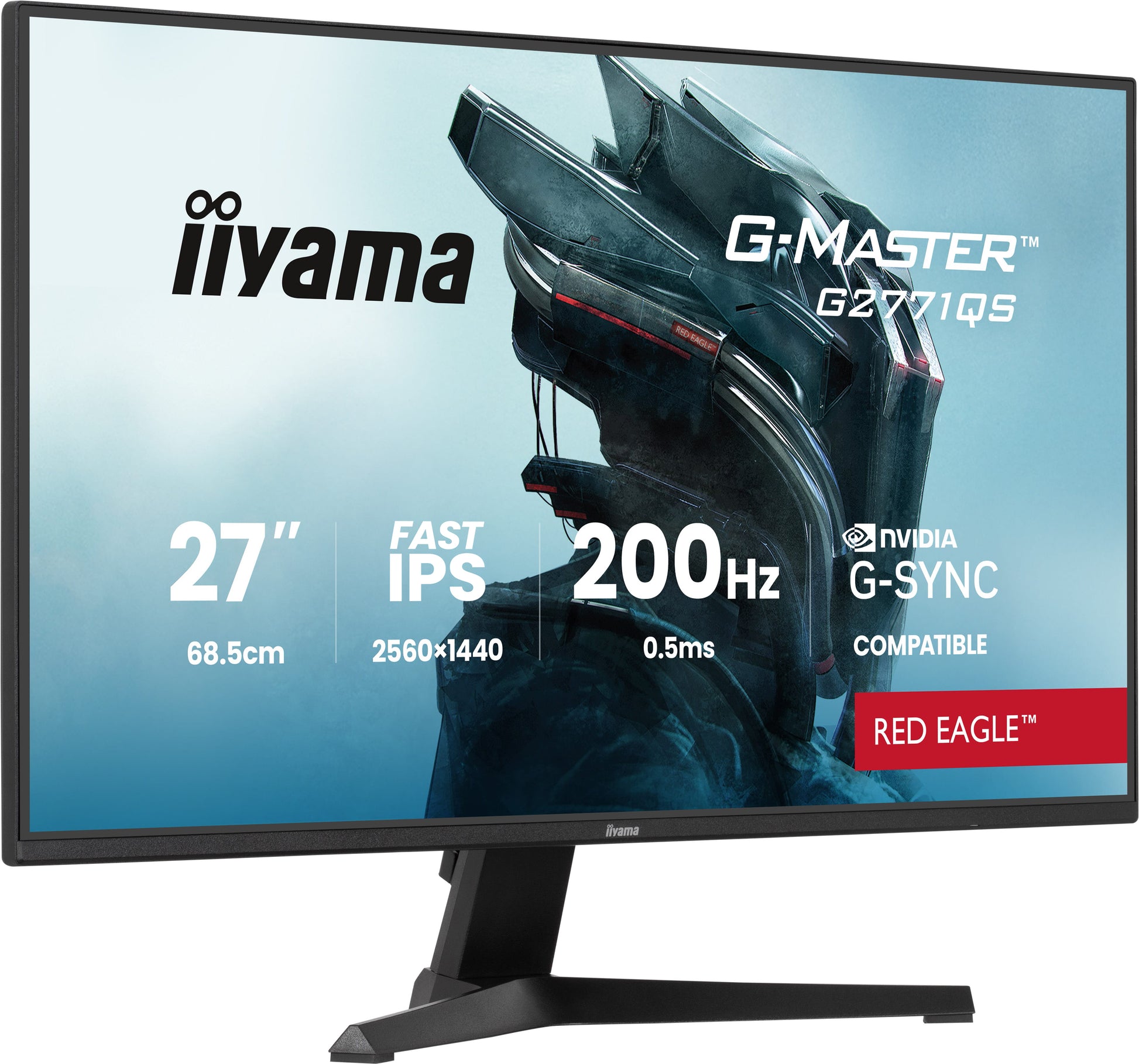 iiyama G2771QS-B1 – Monitor, 27", IPS, 200 Hz, Adaptive Sync (G-SYNC), 0,5 ms