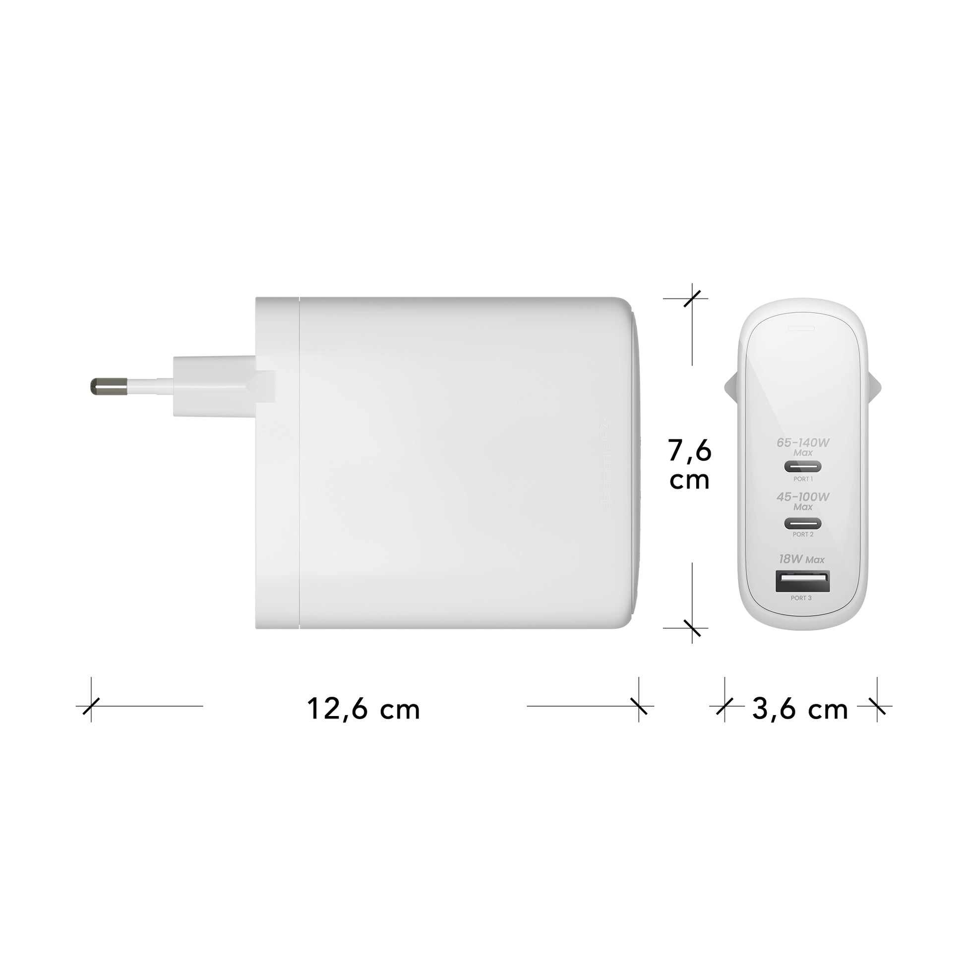 dbramante1928 Netzteil – 100 W, 3× USB (1× USB-C)