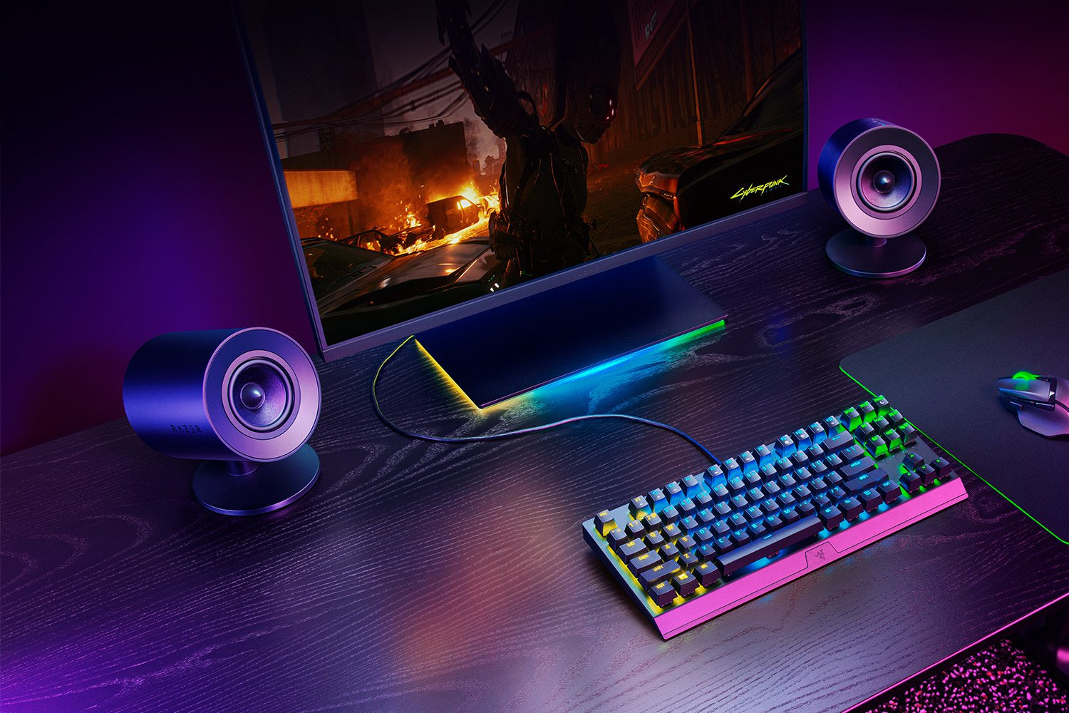 Razer Nommo V2 X, Paar – PC-Lautsprecher-Set – 2.0, THX, Bluetooth 5.0, USB-C, Schwarz