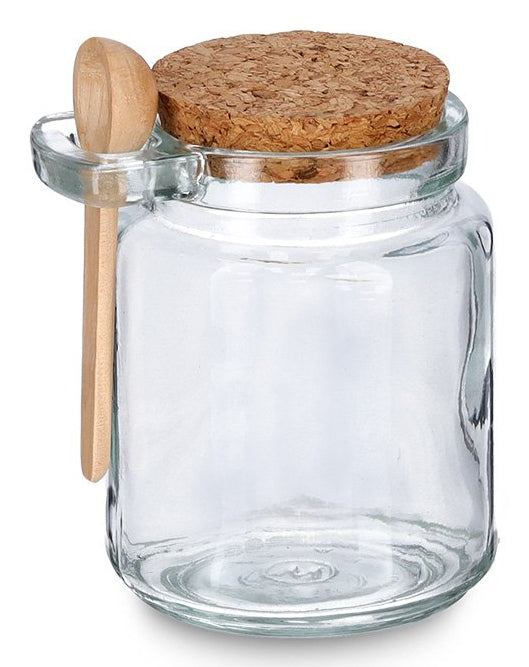 Zeller Present Vorratsdose 240 ml, Ø 7,2 × 10,5 cm, Glas/Kork, Transparent