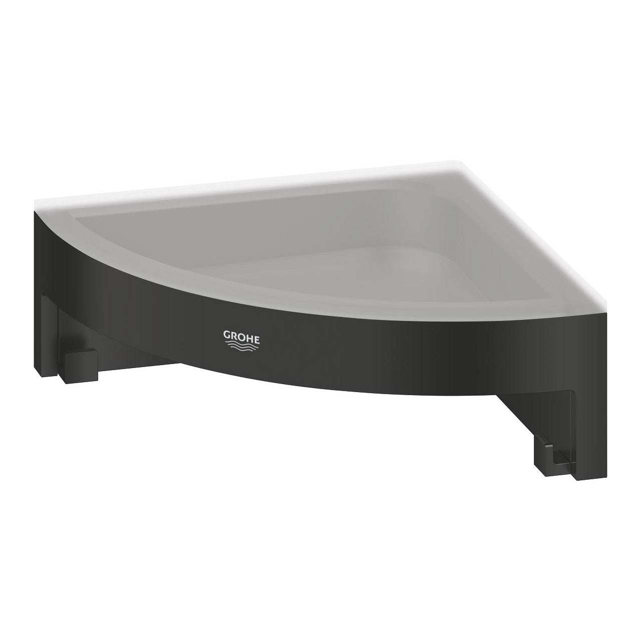 GROHE Seifenhalter (Wand) – Metall, zum Schrauben, 16×6 cm, Schwarz