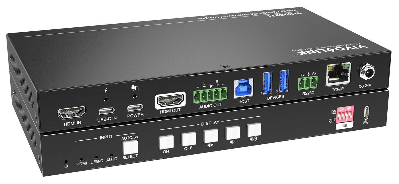 Vivolink VLHUB221 Multiport-Adapter – USB-C, HDMI (4K), USB-A