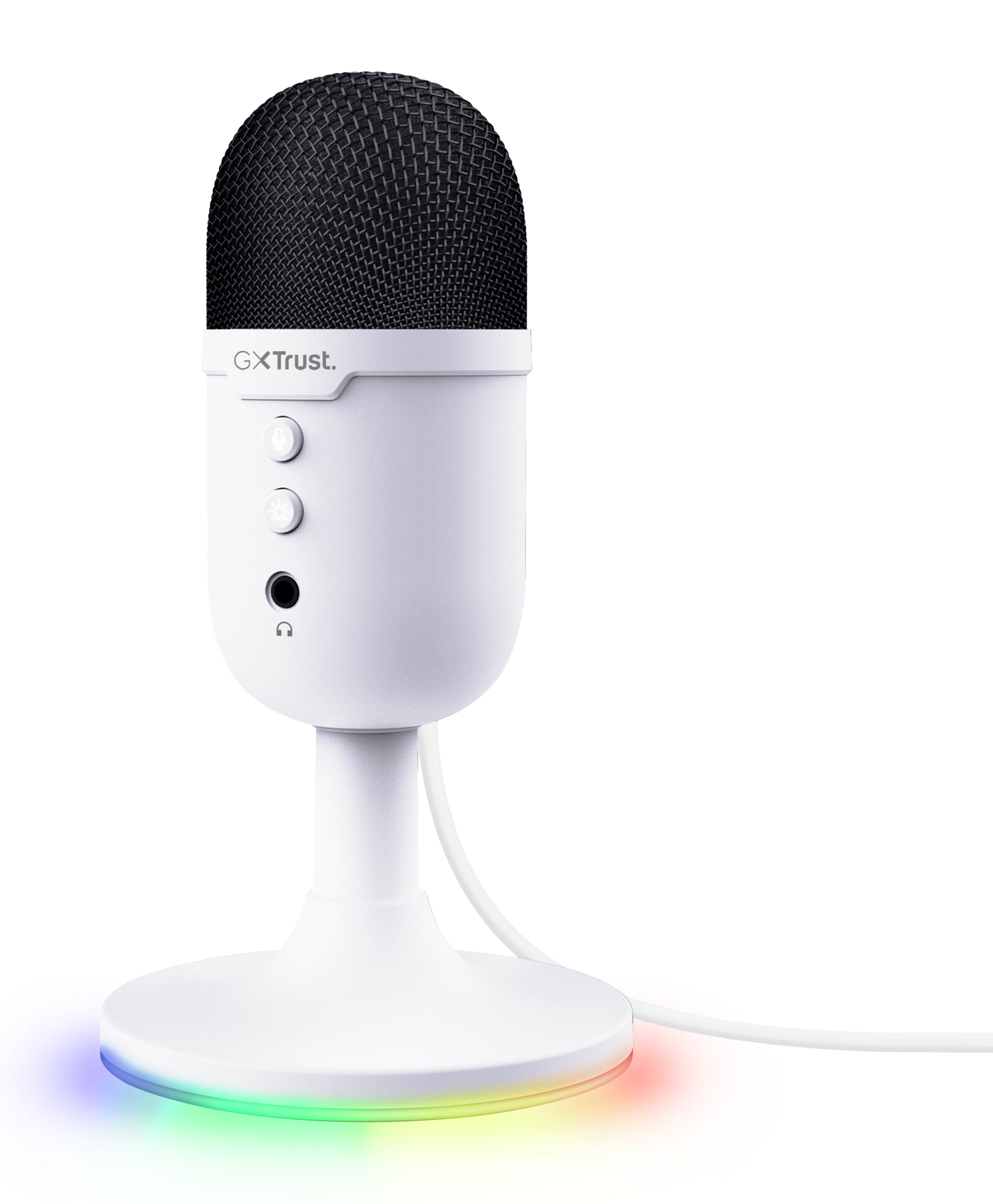 Trust GXT 234W Yunix Tischmikrofon – USB-A/3,5 mm Klinke, Niere, 16 Bit/48 kHz, für Windows/Mac