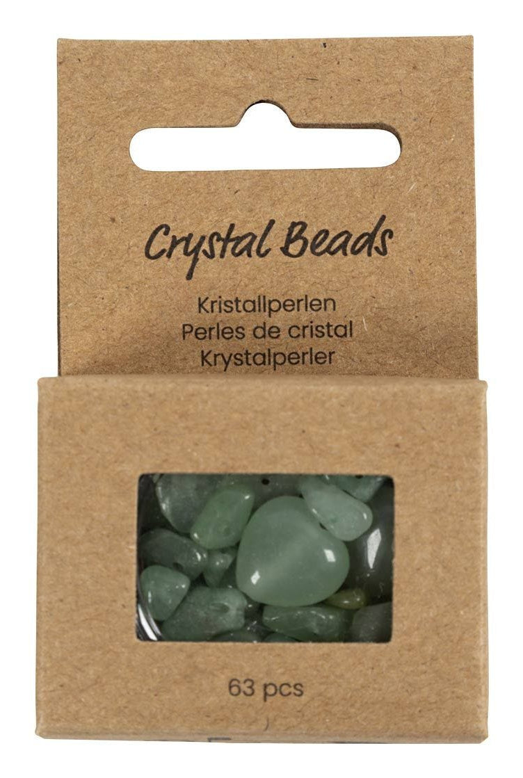 Creativ Company Perlenset, Aventurin – Grün – Ø 7 mm, Loch 1 mm – 60 Stk.