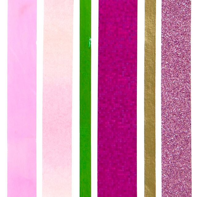 Rico Design Washi Tape Set – mehrfarbig, Papier, holografisch, wiederablösbar, 6 Rollen